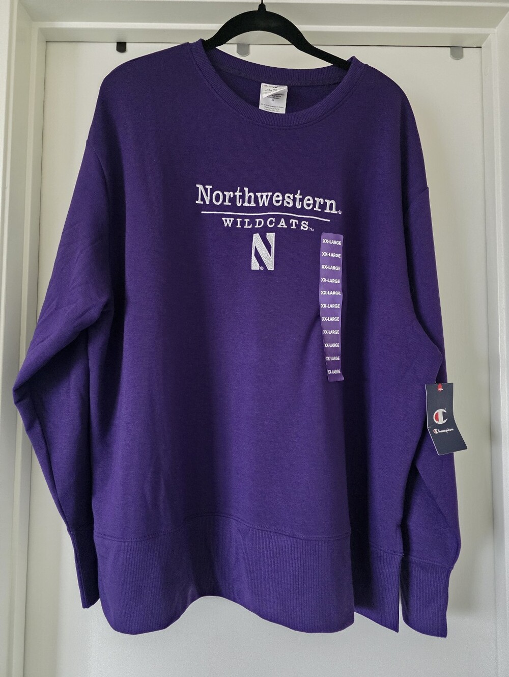 Northwestern Wildcats Sweatshirt Mens 2XL Purple Champion University College NEW